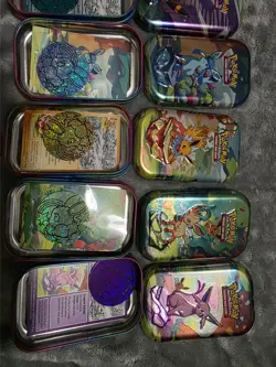 Prismatic Evolutions Empty Mini Tin Complete Set Of 8 - Display, Tins, And Coins - Image 3