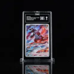 2023 Pokemon Paradox Rift GROUDON #199/182 Illustration Rare English TAG 9 Mint - Image 1