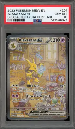 Pokemon Alakazam ex 151 MEW EN Special Illustration Rare #201 PSA 10 Gem Mint - Image 1