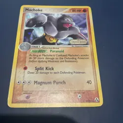 Pokemon Machoke 39/92 EX Legend Maker Holo Stamped SWIRL - Image 1