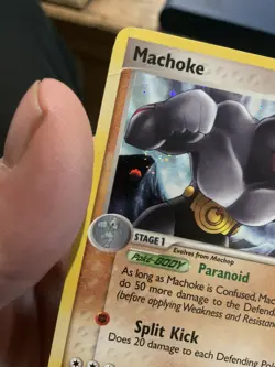 Pokemon Machoke 39/92 EX Legend Maker Holo Stamped SWIRL - Image 3