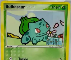 2006 POKEMON EX CRYSTAL GUARDIANS STAMPED #45 BULBASAUR-REVERSE FOIL PSA 8 - Image 3