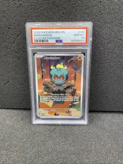 2025 POKEMON MEG EN-MEGA EVOLUTION ILLUSTRATION RARE #146 MARSHADOW PSA 10 - Image 1