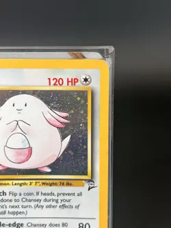 Pokemon Chansey TCG 3/130 Base Set 2 Holo Rare DMG - Image 3
