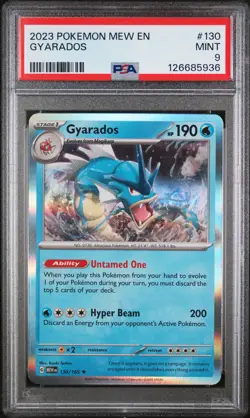 2023 POKEMON MEW EN-151 #130 GYARADOS PSA 9 - Image 1