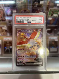 Pokemon TCG Destined Rivals Ethan's Ho-Oh EX 230/182 SIR Holo PSA 9 - Image 1