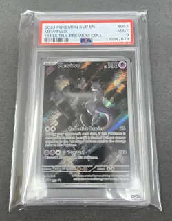 2023 POKEMON SVP EN-SV BLACK STAR PROMO 151 ULTRA-PREM COLL #052 MEWTWO PSA 9 - Image 4