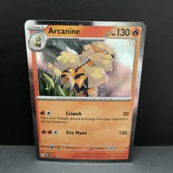 Pokemon TCG Arcanine SVP Black Star Promos SVP011 Holo Promo Cosmos Holo Rare - Image 1