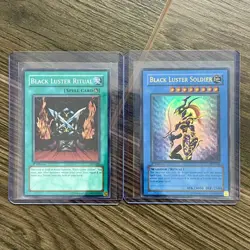 Yugioh ~ HOLO Black Luster Soldier 1st Edition ~ SYE 024-025 ULTRA Rare Set - Image 1