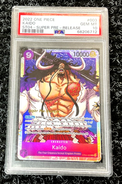 2022 One Piece Kaido ST04 #003 Super Pre-Release PSA 10 GEM MINT - Image 1