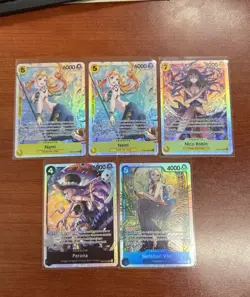 One Piece Heroines EB03 SR Lot English 2x Nami, 1x Nico Robin, 1x Vivi, 1xPerona - Image 1