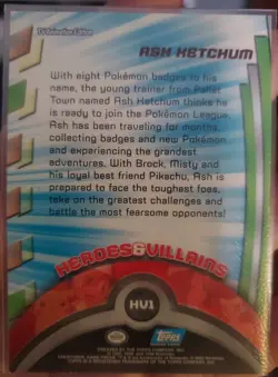 Pokemon Topps Ash Ketchum Foil Card PLUS BONUS CASSIDY - Image 2