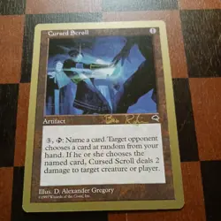 Mtg x2 Cursed Scroll x2 LP/NM - Ben Rubin - 1998 World Championship Magic Card - Image 3