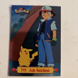 TV1 Ash Ketchum Holo Topps Trading Cards Series 1 Pokemon 1999 - Image 1