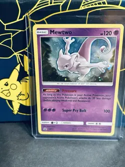 Mewtwo SM77 Holo Black Star Promo Pokemon Card. NM - Image 1