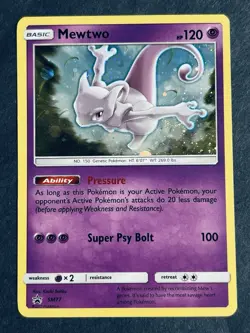 Mewtwo SM77 Holo Black Star Promo Pokemon Card. NM - Image 2