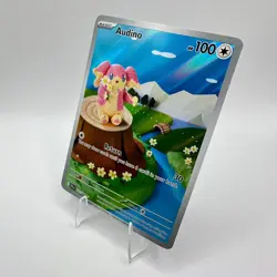Pokemon Audino 151/086 Black Bolt Illustration Rare IR Holo TCG Card - Image 3
