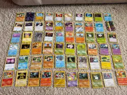 60 Pokemon Cards Lot – Unsorted Collection – Unrated - Image 1
