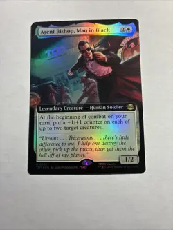 Agent Bishop, Man in Black (Extended Art) Foil TMNT Plus Bonus Card!!! - Image 1