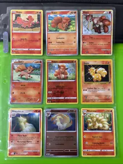 Pokemon Binder Collection Vulpix Ninetales Cards WOTC Platinum Sword & Shield - Image 1