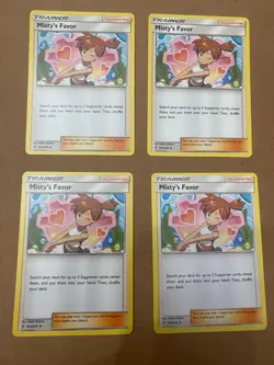 Pokemon Misty's Favor 202/236 Unbroken Bonds Cards 4x Playset x4 Uncommon LP - Image 1