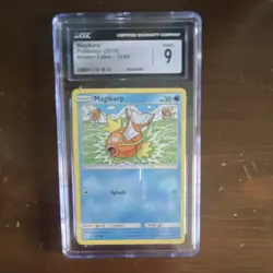 Pokemon Magikarp CGC 9 15/68 Hidden Fates 2019 English Pokemon TCG Card Stock - Image 1
