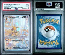 2023 POKEMON MEW EN-151 SPECIAL ILLUSTRATION RARE #201 ALAKAZAM EX PSA 9 - Image 1