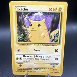 Pikachu 58/102 Yellow Cheeks Base Set 1999 Pokemon Unlimited - Image 1