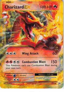 Charizard EX 12/108 Holo Rare EX Evolutions Pokemon LP - Image 1