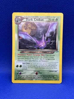 Dark Crobat 2/105 Neo Destiny Pokemon TCG Holo Moderate Play MP - Image 1