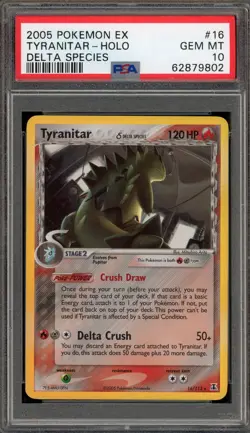 Pokemon Tyranitar EX Delta Species Holo Rare #16 PSA 10 Gem Mint - Image 1