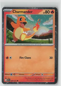 Pokemon Charmander Cosmos Holo #020/217 ME: Ascended Heroes Near Mint or Better - Image 1