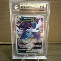 2022 Pokemon SWSH #102 Hisuian Samurott VSTAR Astral Radiance Beckett 9.5 - Image 1
