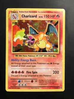 Charizard 11/108 Holo Rare - Pokemon XY Evolutions - Holo Bleed Error - LP - Image 1