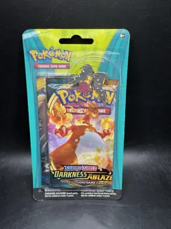 Pokemon Sun & Moon Darkness Ablaze 2 Pack Blister with Pin *NEW SEALED* - Image 1