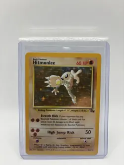Hitmonlee 7/62 Fossil Holo Pokemon TCG 1999 - Image 1