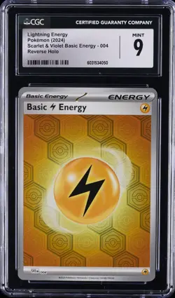 2024 POKEMON SCARLET & VIOLET BASIC ENERGY REVERSE HOLO LIGHTNING ENERGY CGC 9 - Image 1