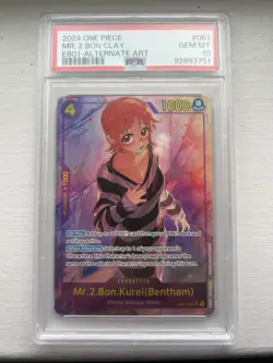 One Piece Mr.2.Bon.Kurei (Bentham) (Alt Art) EB01-061 PSA 10 - Image 1