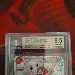 2024 ONE PIECE PRB01-PREMIUM BOOSTER MANGA ALTERNATE ART #016 NAMI BGS 9.5 - Image 2