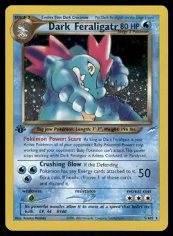 2* Pokemon Cards Dark Feraligatr 5/105 1st Edition Holofoil Neo Destiny Holo - Image 1