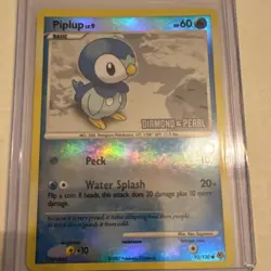 Pokemon TCG Piplup Diamond & Pearl 93/130 Reverse Holo Common 60HP Card Stamped - Image 1