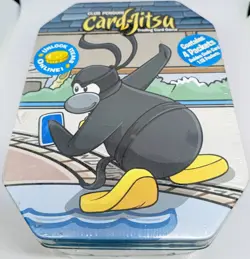Topps/Disney Club Penguin Card-Jitsu Water SEALED Collector's Tin - Image 1