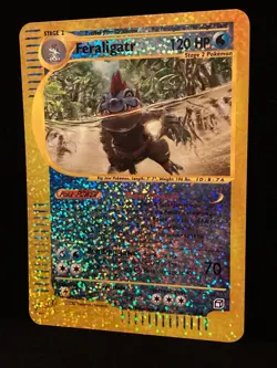 JUMBO 2002 Pokemon FERALIGATR Expedition Reverse Holo BOX TOPPER Card 2/12 - Image 5