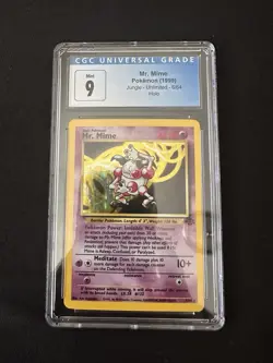 CGC 9 MINT Mr. Mime 1999 Jungle 6/64 Holo Pokemon Card psa - Image 1