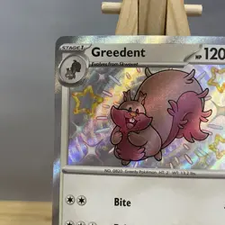 Pokemon - Greedent - 206/091 - SV Paldean Fates - Shiny Rare Card - Image 2