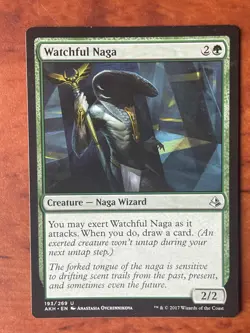 Watchful Naga MTG Magic the Gathering Card LP Lightly Played AKH - Image 1
