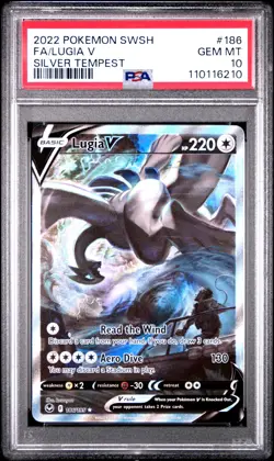 2* Pokemon Card Lugia V 186/195 PSA 10 Silver Tempest - Image 1