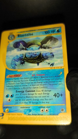 Blastoise - 37/165 - Expedition Base Set - Non Holo Rare - Pokemon Card - Image 2