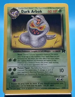 Dark Arbok Card 19/82 Non-Holo Rare, Team Rocket Series Pokemon Nintendo TCG - Image 1