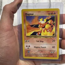Magmar 40/111 Pokemon Neo Genesis Unlimited Vintage LP+ Uncommon Nintendo Card - Image 1